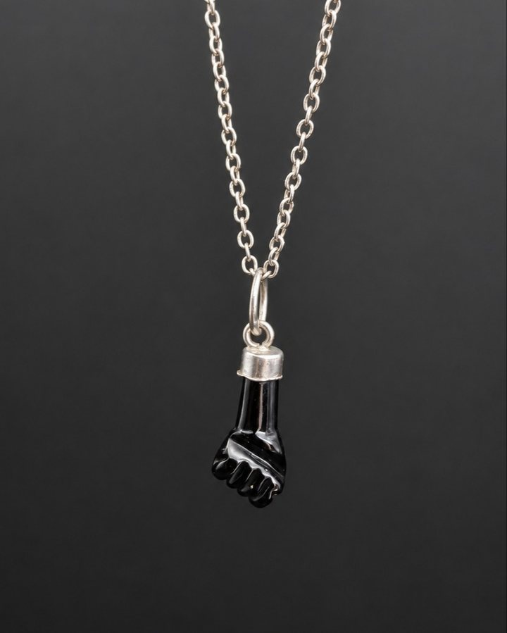 Silver necklace with figa hand pendant
