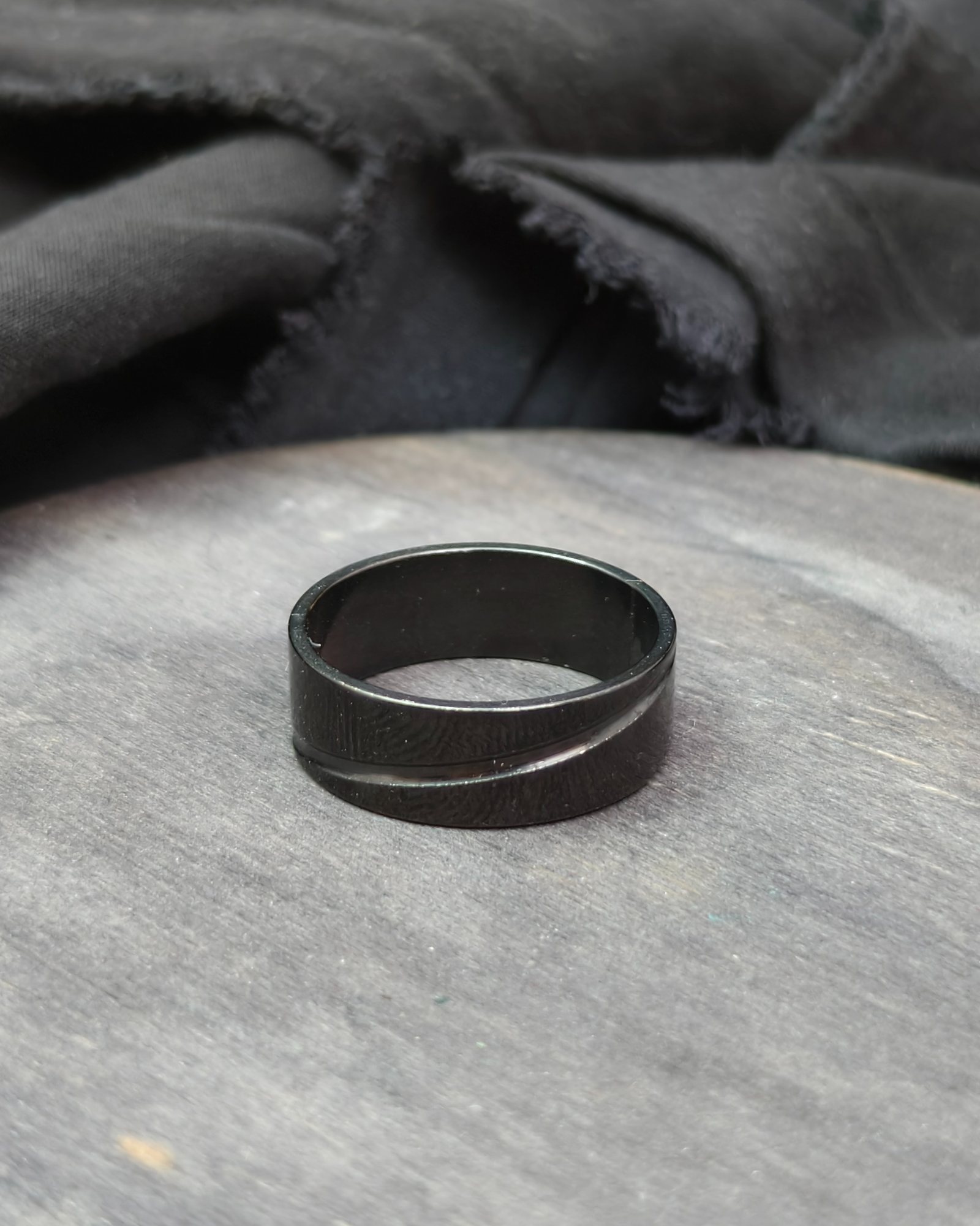 Black Stainless steel ring